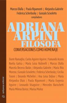 Cover for Adriana Arpini, philosopher: Conversations as a tribute