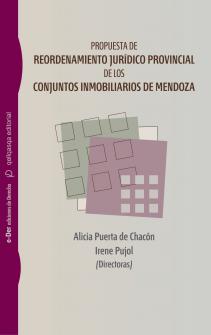 Cover for Proposal for the provincial legal reorganization of Mendoza's real estate complexes